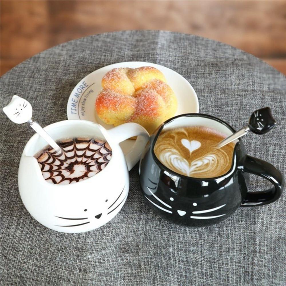 Tableware Stainless Steel Cute Animals Coffee Stirrer Tea Spoons Cat Dessert Spoon Stirring Tool