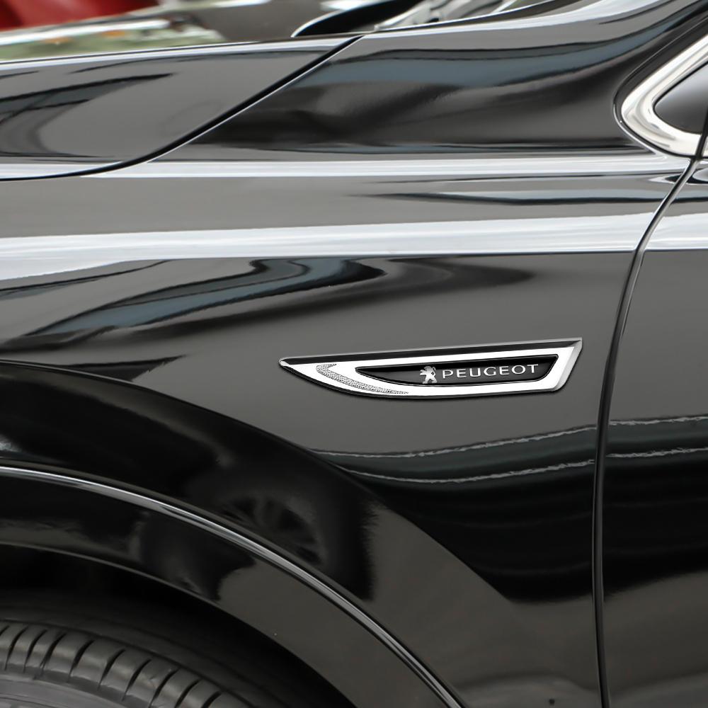 2026 Горячая Наклейка на Автомобиль 2 шт. 3D Металлическая Наклейка-значок на Крыло Автомобиля, Задний Багажник для Peugeot 207 3008 206 208 308 307 40