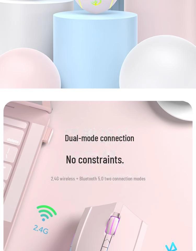 Перезаряжаемая Bluetooth-мышь Juggernaut для киберспорта для детей - Бесшумная, Беспроводная, Совместима с Xiaomi, Lenovo, Huawei