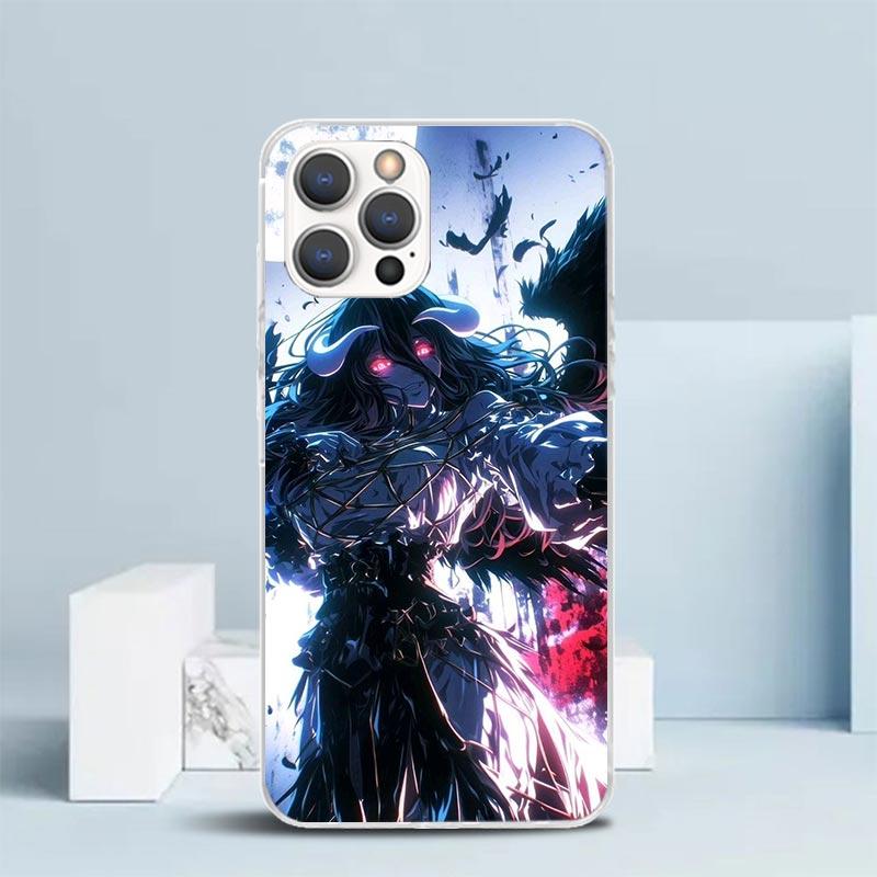 Чехол для телефона с аниме-персонажем Альбедо из Overlord для IPhone 16 17 Air 16E 15 14 Plus 13 Mini 12 11 Pro Max 7 8 + SE 2020 Мягкий ТПУ Задняя крышка 16