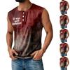 Мужской спортивный жилет без рукавов с принтом на Хэллоуин, на пуговицах, с карманом