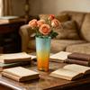 Clear Flower Vase for Centerpiece Thickened Plastic Modern Vase Gradient Color