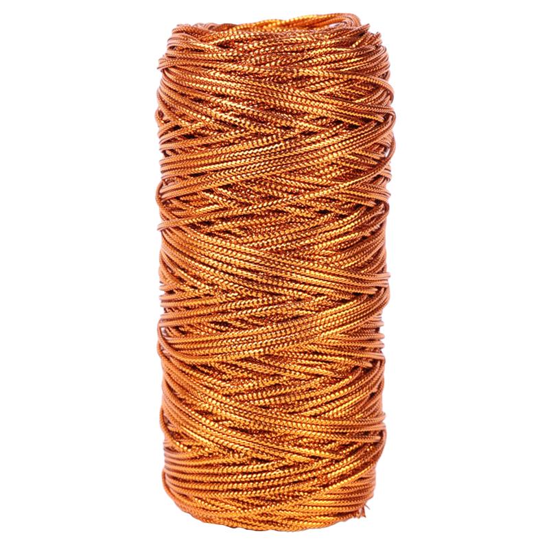 100M/Roll Rope Gold Polyester Twine Silver Macrame Cord Crafts Thread Sewing DIY String Gift Packaging Rope 1.5MMx100M
