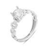 Серебряное кольцо с фианитами, вес изделия 1,99 гр (2209607)