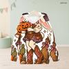 Girls Long Sleeve Hoodie Cute Halloween Lamb Printed Kids Pullover Sweatshirt