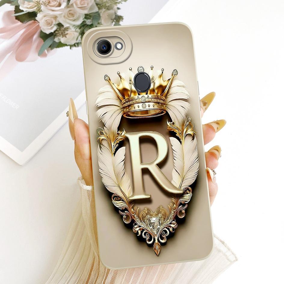 For OPPO F5 F7 F9 Pro Case Luxury Crown Letters Couple Silicone Soft Protective Cover For OPPO F5 Youth OPPOF7 F 7 F 5 TPU Funda