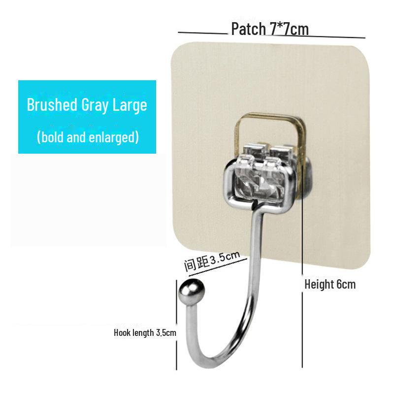 Stainless Steel Multifunctional Kitchen Hooks – Large Seamless, Punch-Free Design