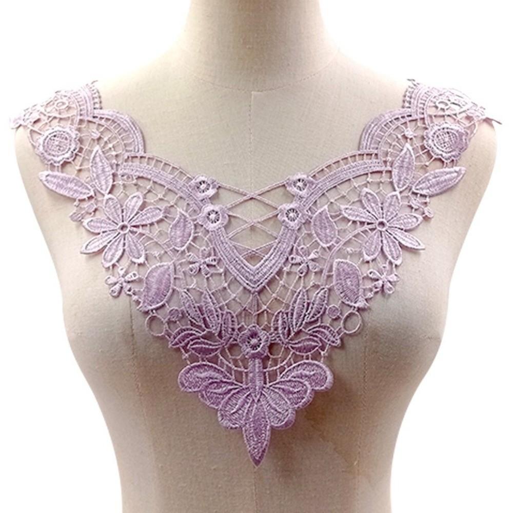 Handmade Embroidered Flower Collar Elegant Hollow Out Trim DIY Sewing Supplies