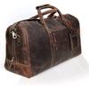 24 Inch Brown Leather Duffel Bags for Men and Women Full Grain Leather Travel Overnight Weekend Leather Bags Sports Gym Duffel for Men