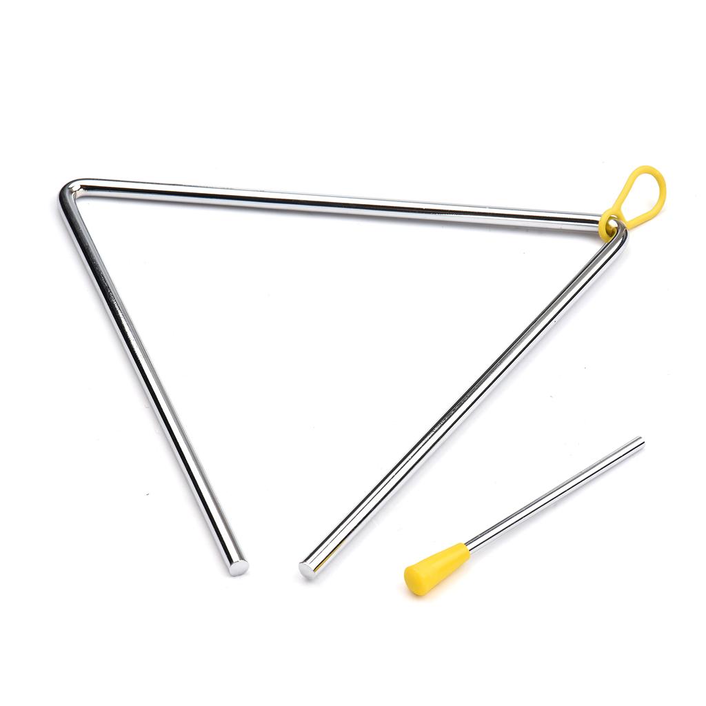 8 Inch Triangle Bell Triangolo with Metal Mallet Idiophone Steel Percussion Children Toddle Kid