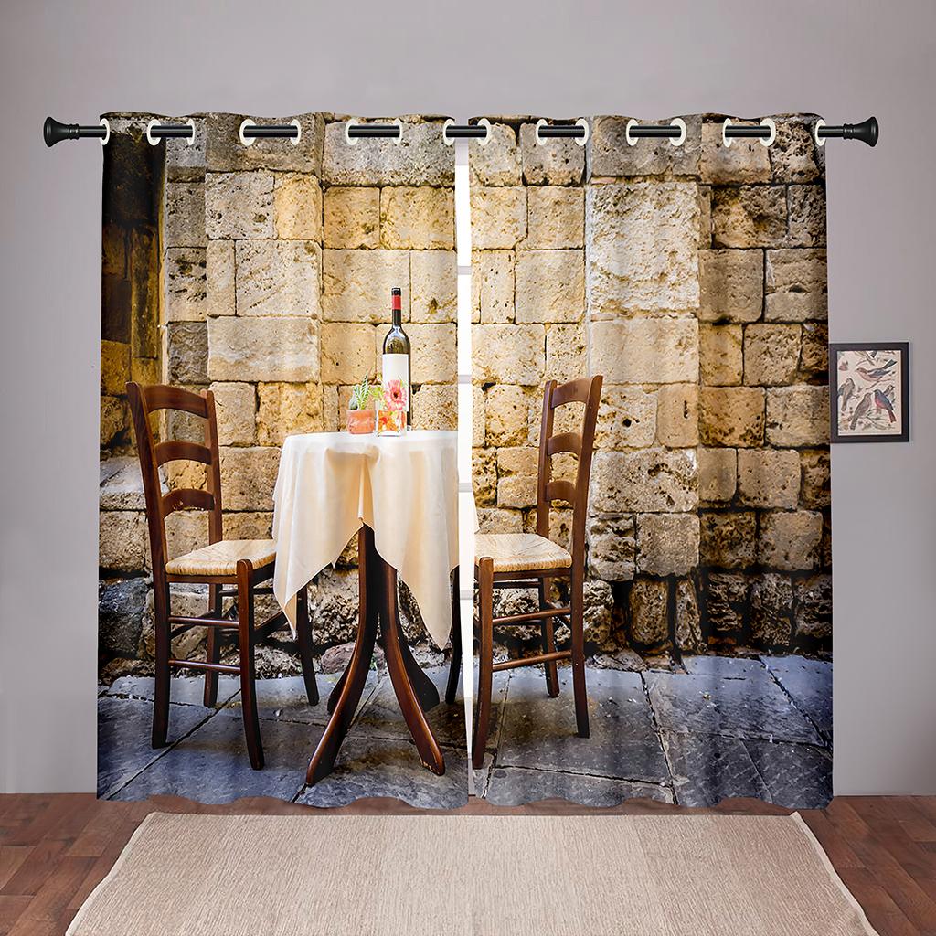 90% затенение, толстые красные винные погреба, бочка, винтажные плотные оконные шторы для спальни, гостиной, ванной комнаты, кухни, двери зала