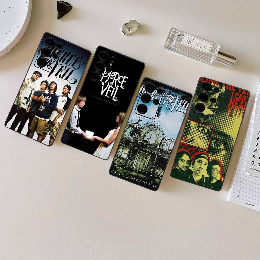 Band Pierce The Veil Band Phone Case For Samsung S 24 Fe 25 Ultra Plus 20 Lite 21 30 22 23 24 22 Ultra 5G Fundas