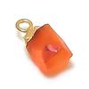 Carnelian Rough Gemstone 925 Sterling Silver Jewelry Pendant 0.59"