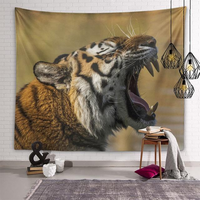 Tiger Lion Tapestry Kids Room Decoration Animal Wall Art Decoration Tapestry Living Room Bedroom Dorm Room Home Decor