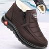 Men's High Top Wool-Cotton Winter Boots - Warm, Non-Slip, Soft Sole for Elderly