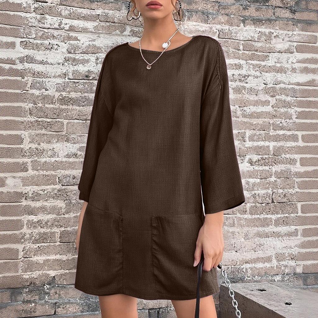 Fashionable Women's Loose Round Neck Casual Pullover Top