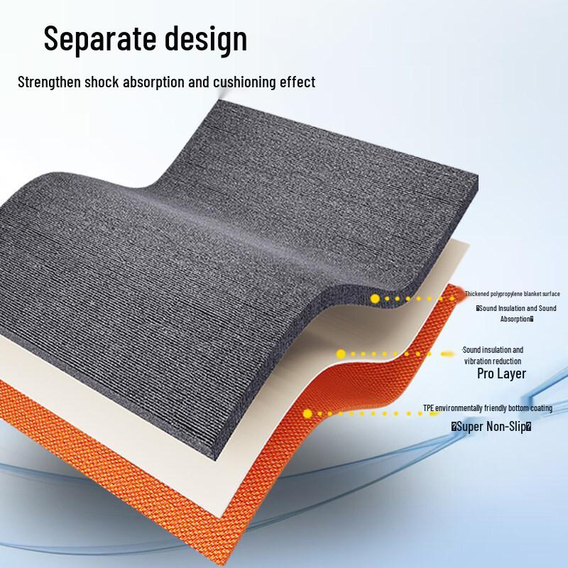 Коврик Pu Cheng 9 мм из ТПЭ, противовибрационный и звукоизоляционный - Коричневый, с одной полосой