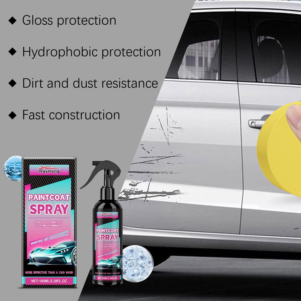 Car Coating Spray, Car Paint Coating Spray - Easy Maintenance, Stain - Resistant and Dirt - Repellent.