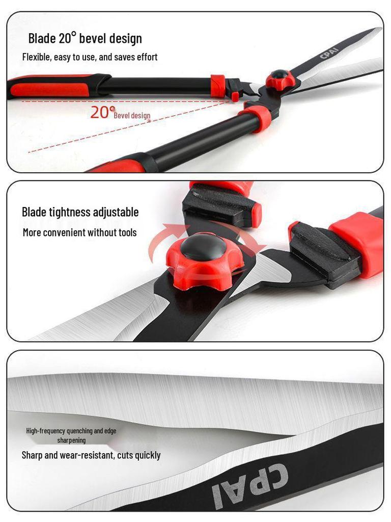 Garden Pruning Shears: Heavy-Duty Hedge & Greenery Trimmer for Pruning Branches and Flowers