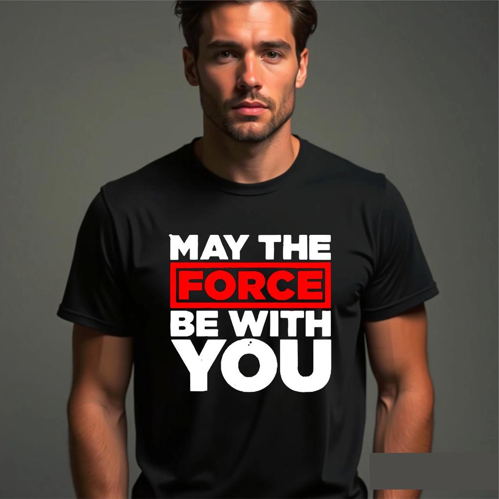 May The Force Be With You Sci-fi Movie Quote Fan Apparel Classic Gift T-Shirt
