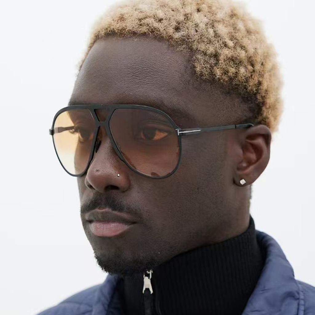 New Stylish Double-beam Sunglasses Personality T-shaped Frog Mirror Outdoor Driving Fishing Sunscreen Sunglasses