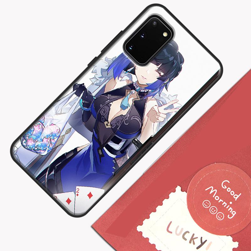 Чехол для телефона Yelan Genshin Impact для Samsung Galaxy S24 S26 Ultra S20 S21 S22 S23 S25 Plus S10 S25 FE Защитный корпус