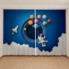 Новые дешевые шторы для мальчиков и девочек в виде космонавтов, планета, для детской спальни, 2 панели, с высоким затемнением, новые модные, с различными узорами