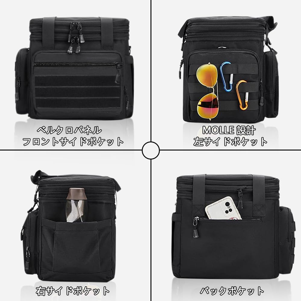 EIING Изолированная сумка для ланча с двумя литрами Компактный и легкий мягкий холодильник с регулируемым плечевым ремнем и MOLLE Легкий Идеально подходит для улицы и