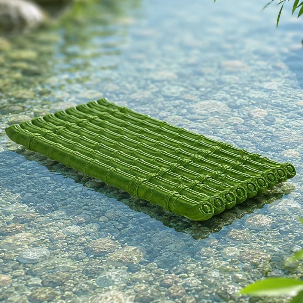 Artificial Bamboo Floating Bamboo Raft Ornament No Fading Bamboo Raft Figurine Home Decoration