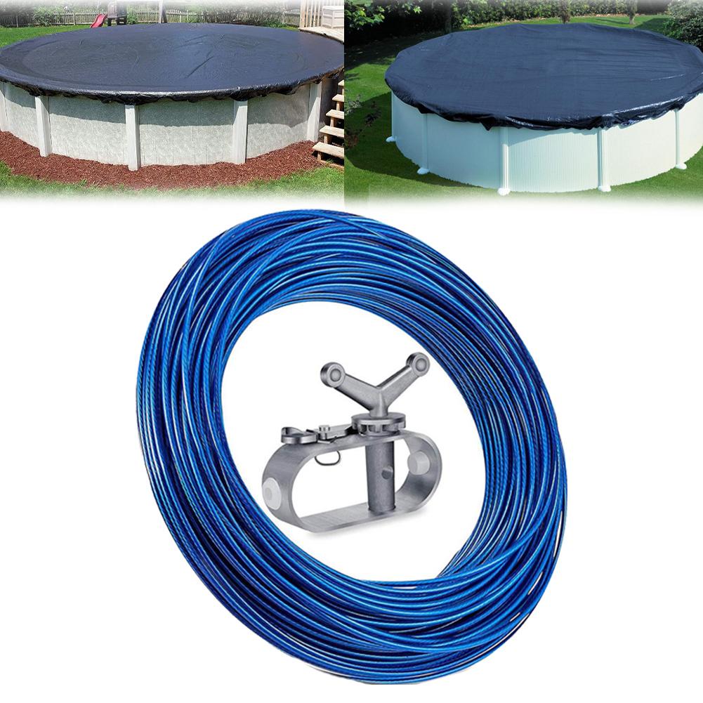 Easy Install Pool Cover Above Ground Pool Outdoor Pool Care Sturdy Construction Multiple Pool Sizes For Pool Maintenance