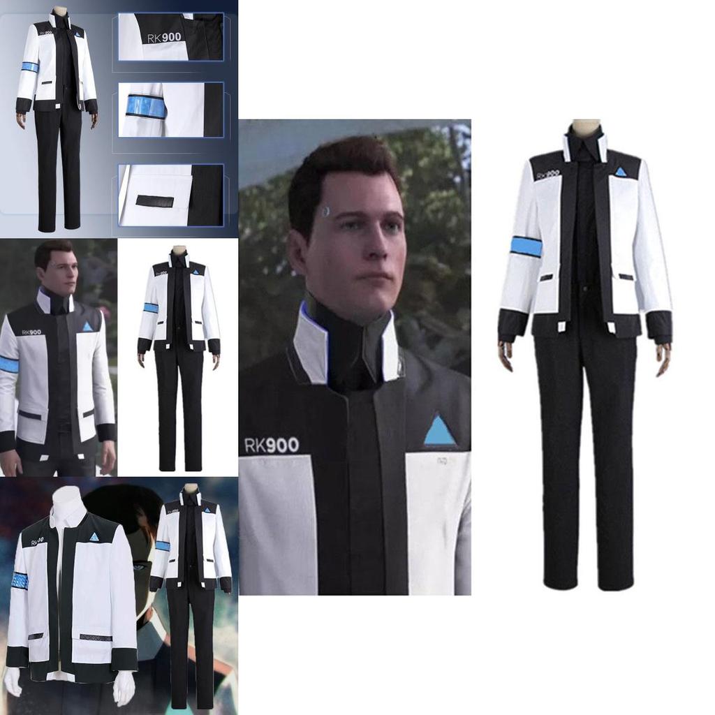 Изысканные куртки-униформы для косплея Detroit Become Human Connor Rk900, полный комплект, изготовленные из приятной для кожи полиэфирной ткани