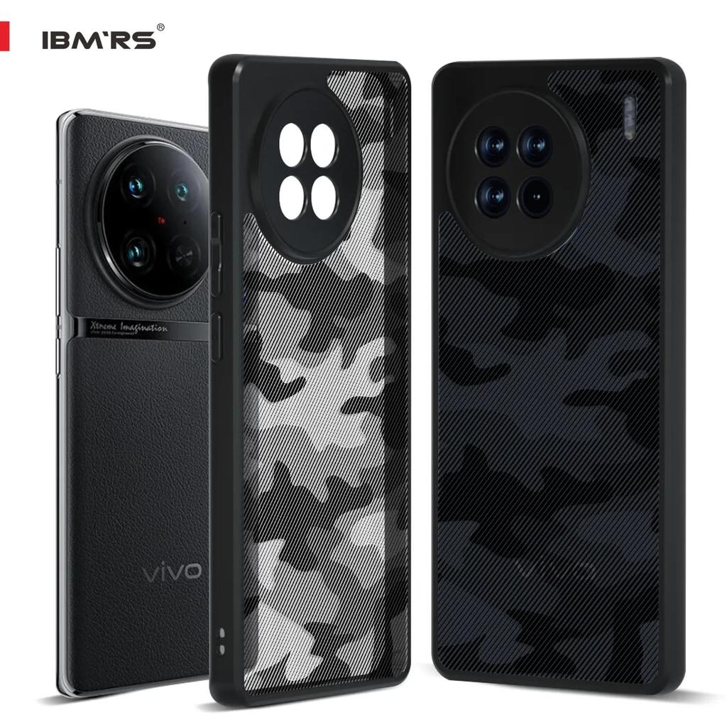 (В комплекте ремешок на запястье)Чехол IBMRS для vivo X90 Pro+, камуфляжный жесткий чехол-бампер с усиленной защитой от ударов