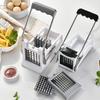 French Fry Cutter Potato Slicer with 2 Blades Ergonomic Handle Stainless-Steel Professional Potato Cutter Kitchen Supplies
