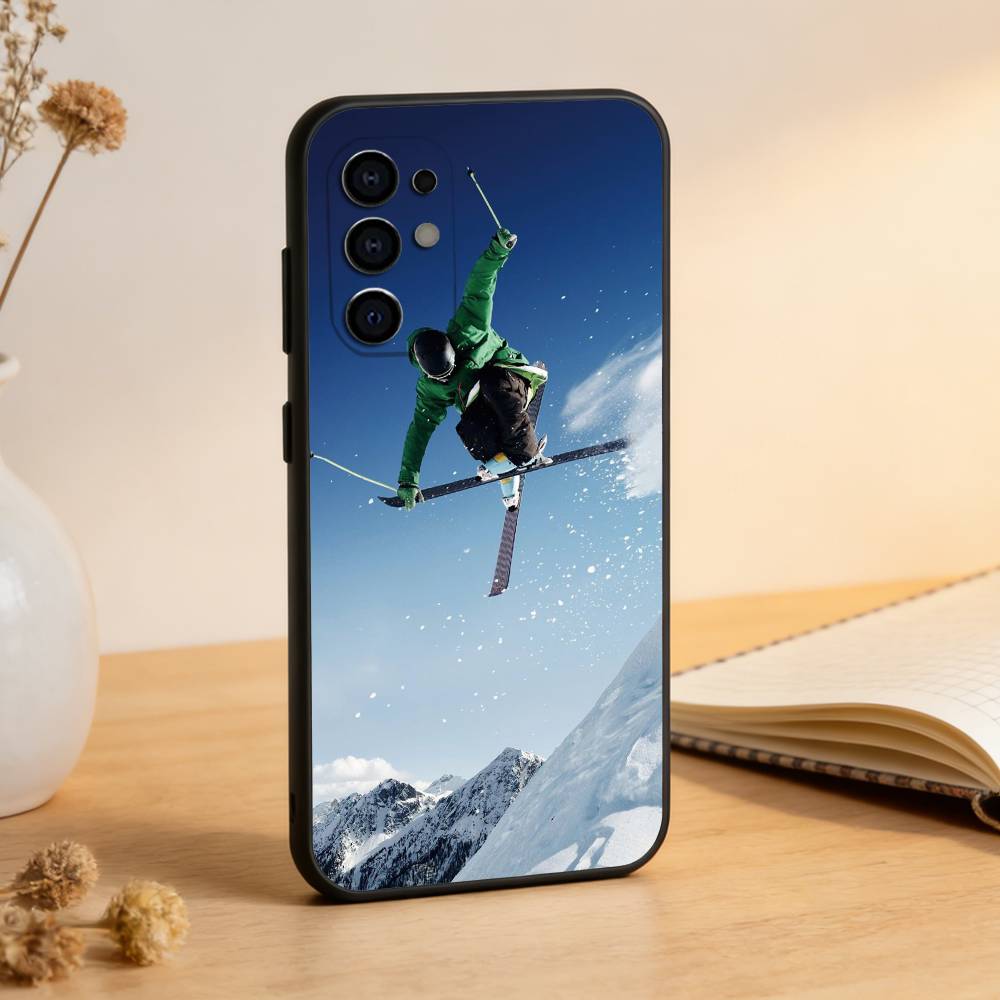 Sport Snowboarding Phone Case For Samsung S25,S24,S21,S22,S23,S30,Ultra,S20,Plus,Fe,Lite,Note,10,Black Cover