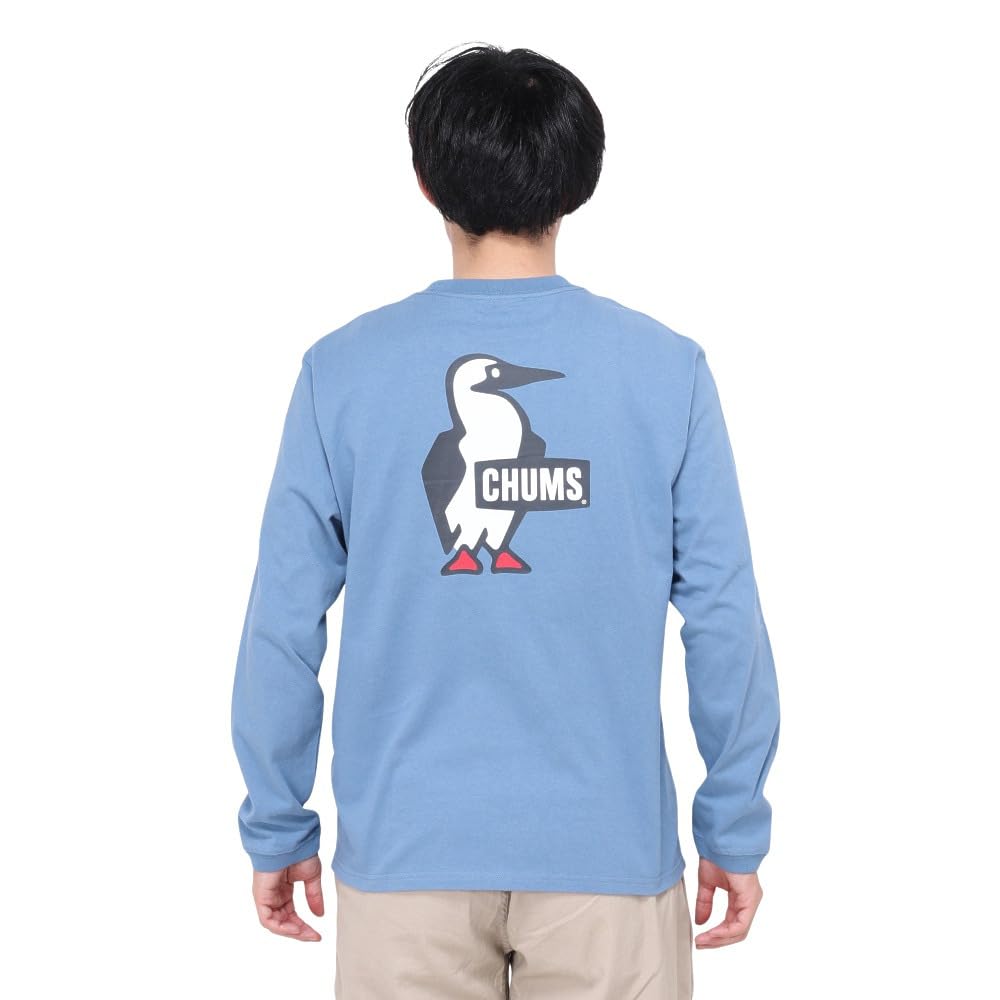 Футболка мужская с логотипом Retro Booby, матовая, синяя [Chums], размер L/S, лейтенант.