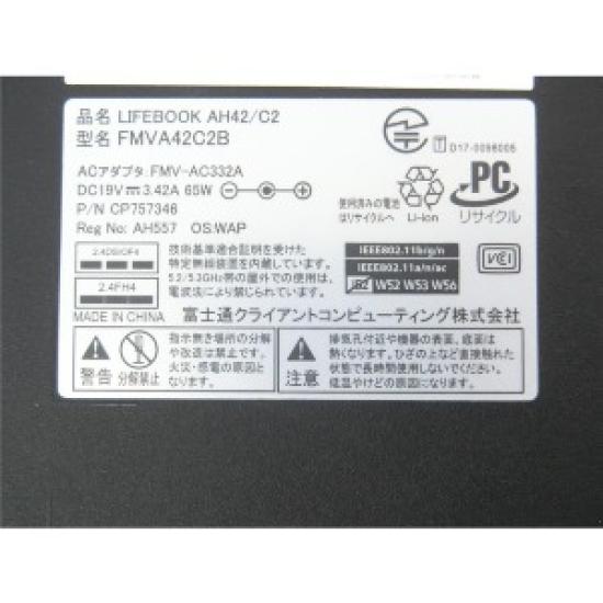 Подержанный ноутбук FMV LIFEBOOK AH42/C2 2018 | 15.6'' дисплей | Celeron 3865U | 8 ГБ ОЗУ 256 ГБ SSD | Windows 11 Домашняя | Wi-Fi, Bluetooth, Камера | MS Office |