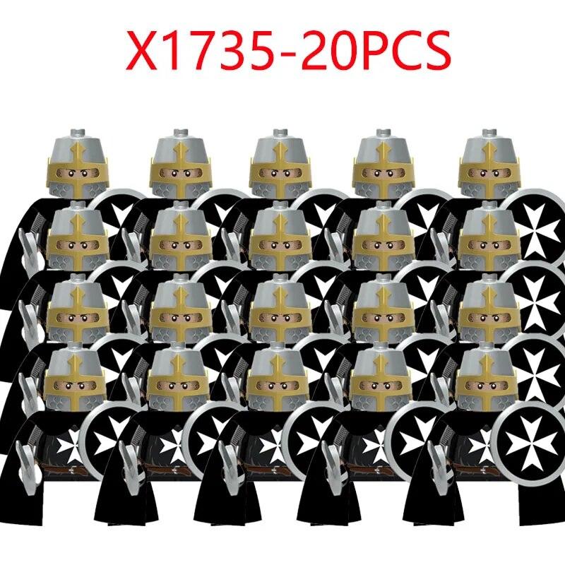 Military Building Blocks Medieval Times Roman Solider Figures Toys Adults Kids Gifts Weapons Sword Shield Helmet Cloak Halberd