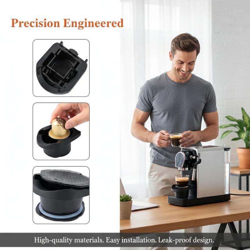 Refillable Capsule Adapter – Reusable Coffee Pod for Machines, Use Your Favorite Ground Coffee