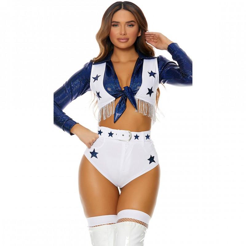 XS-3XL Sexy Cheerleading Costume Set Girls Game Cosplay Football Fan Outfit