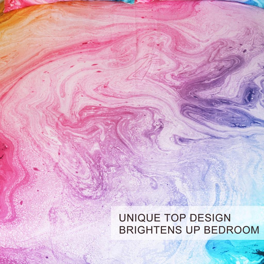 Цветное мраморное постельное белье, трехпредметный пододеяльник