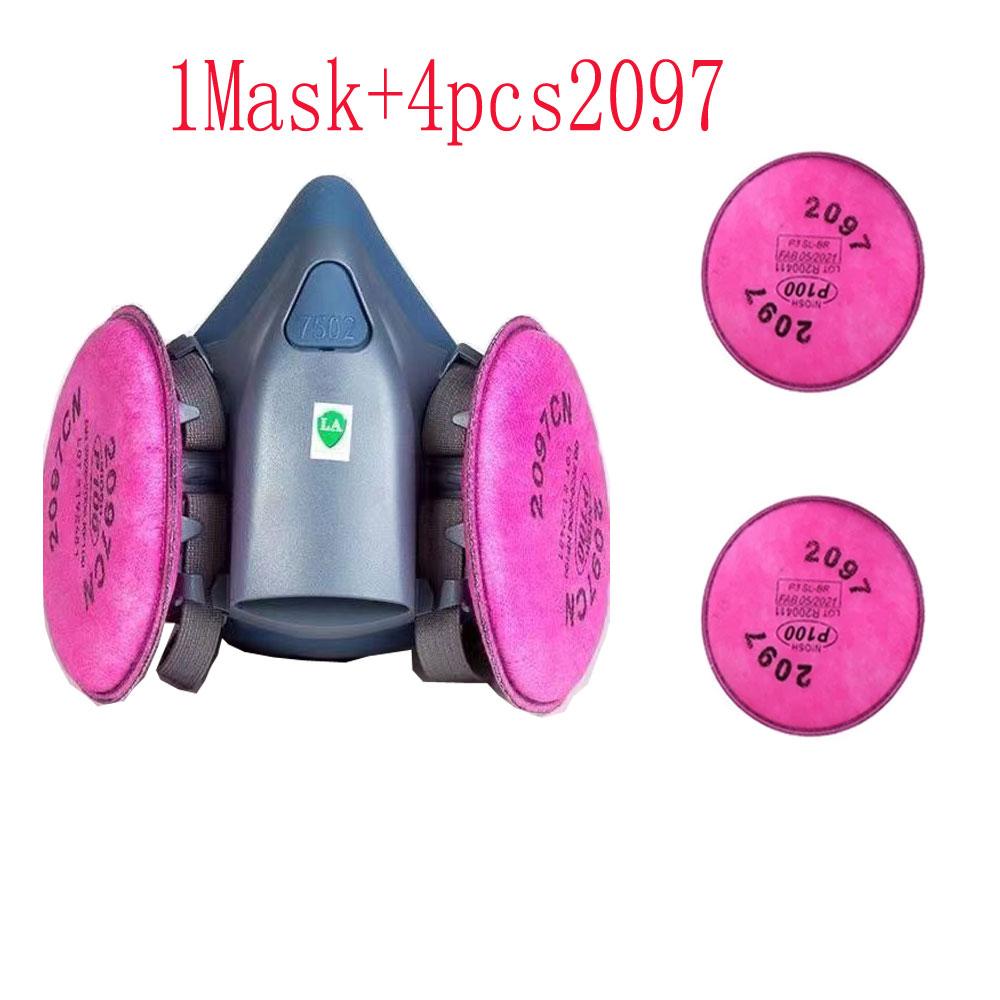 7502 Респираторная маска Защитная маска Промышленная окраска Спрей Пыль Противогаз с 501 5N11 6001CN Химическая полумаска для лица