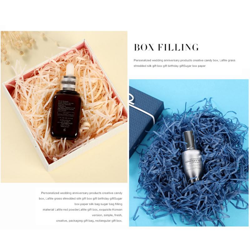 100g Multicolored Raffia Paper Shreds & Strands Shredded Crinkle Confetti For DIY Gift Box Wrapping & Basket Filling Christmas