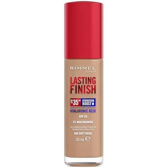 Fond de teint - RIMMEL - Rimmel London Lasting Finish - 200 Soft Beige - 35h de tenue - Vegan
