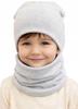Set Hat + Scarf 92-104 Children' Set 46/50 Spring Melange Gray