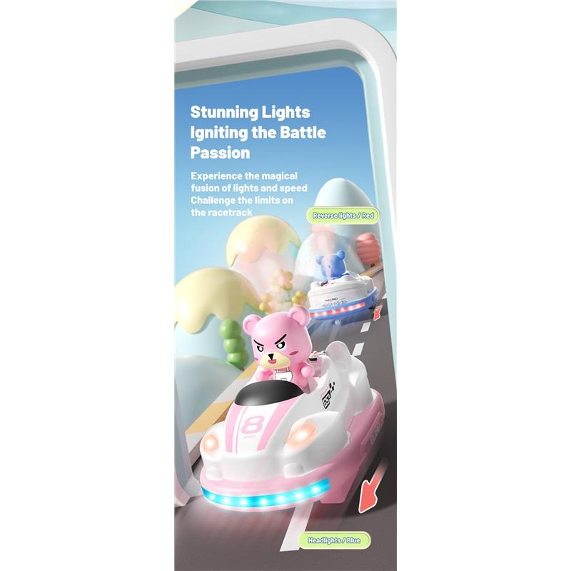 Remote Control Battle Bumper Go Kart Toy Sound Light Music Parent-child Competitive Game Kids Boys Gift