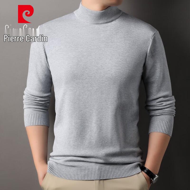 Pierre Cardin Men's Solid Color Semi-High Neck Knit Pullover