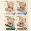 Rectangle Velvet  Jewelry Box 2 Layer Jewelry Case Multi-functional Vintage Ring Case  Girlfriend