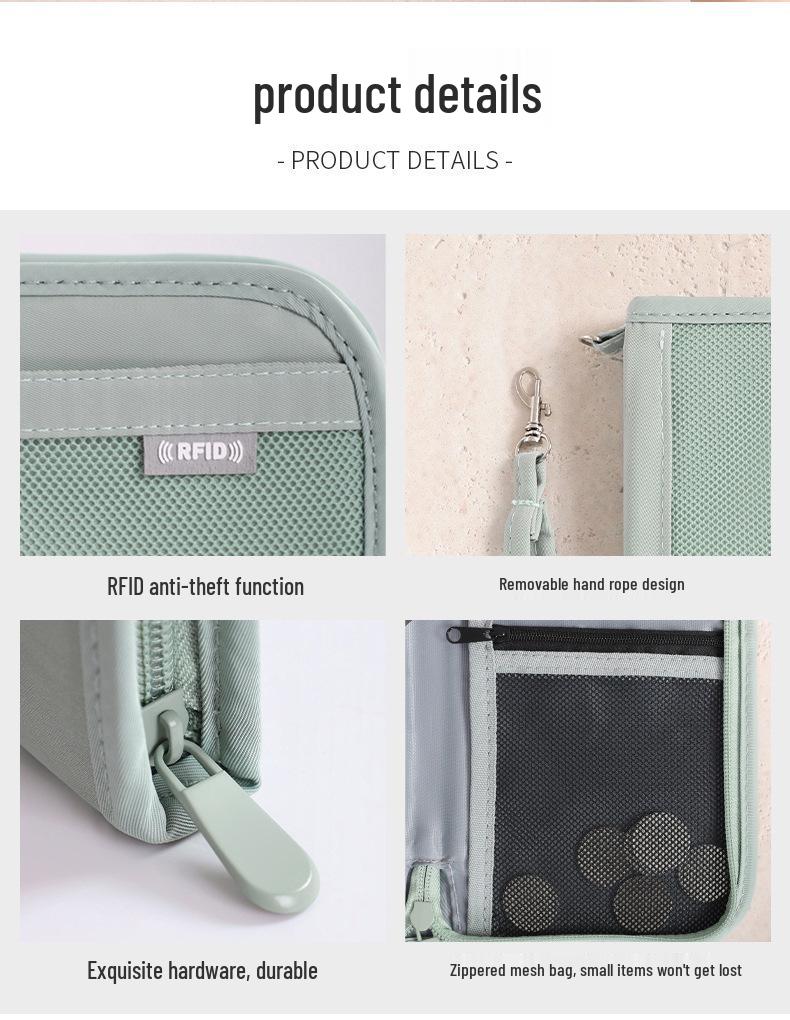 Противокражный держатель для паспорта: Мужская премиальная многофункциональная дорожная сумка