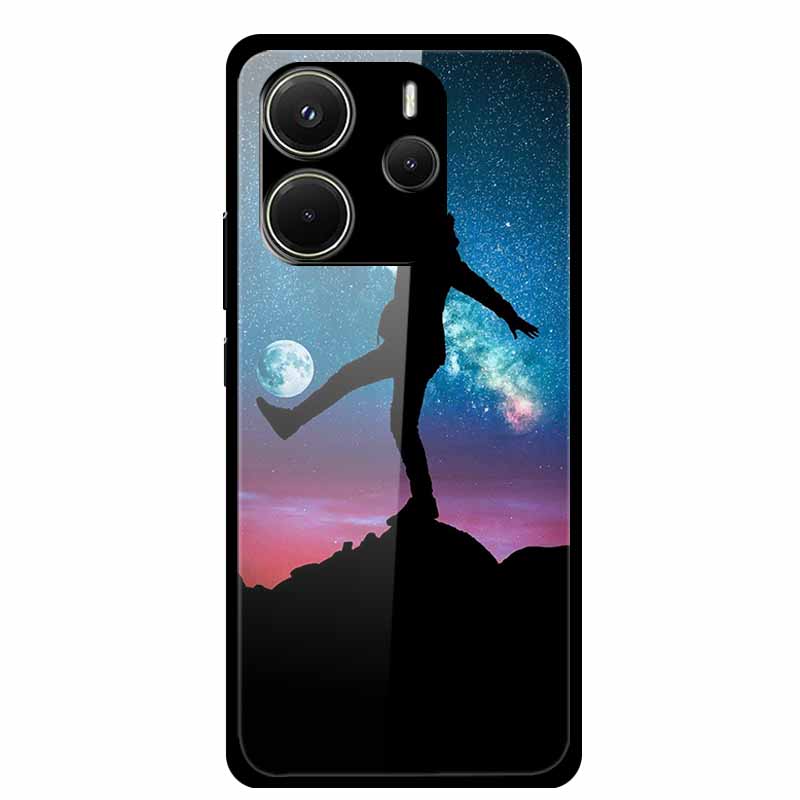 Case For Redmi Note 14 4G Case Note14 Coque Tempered Glass Hard Back Cover For Xiaomi Redmi Note 14 5G Phone Case Soft Bumper