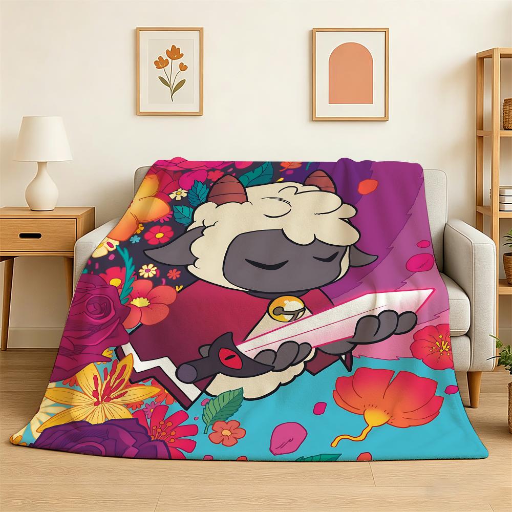 Cult Of The Lamb Game Throw 240g Flannel Blanket Lightweight Soft Skin-friendly Summer Thin Throw Blanket